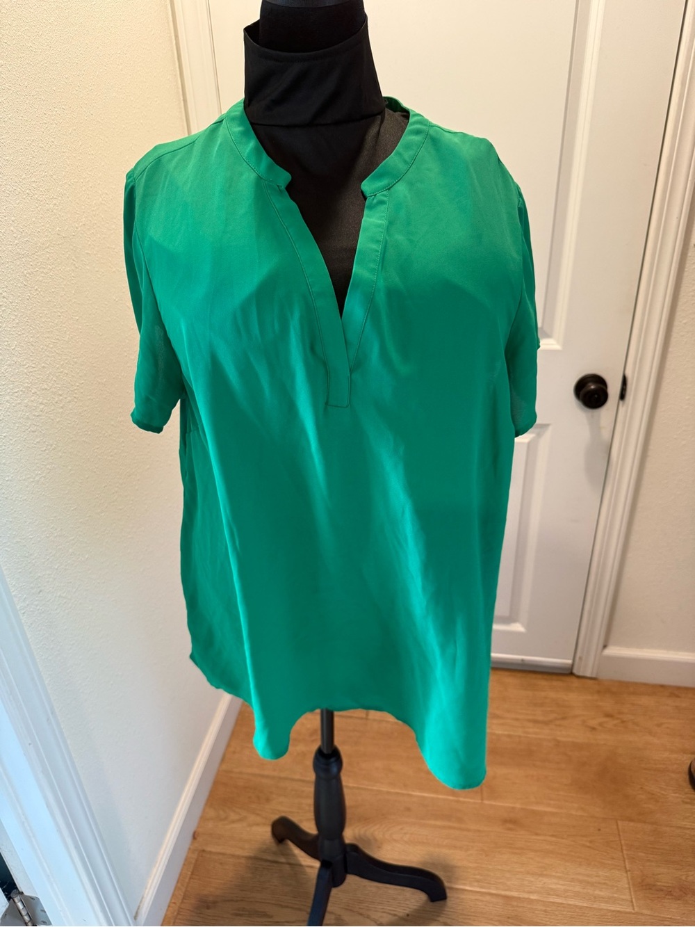 Torrid Emerald Green Split-Neck Blouse